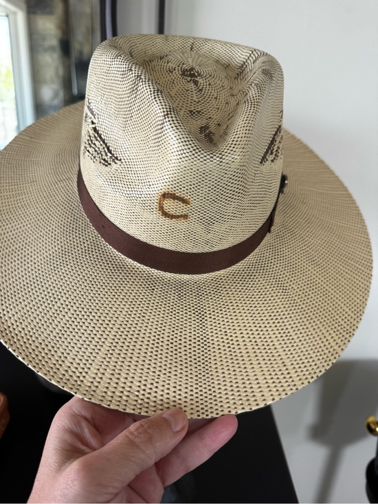 Charlie Horse Straw Hat with Dark Brown Trim main image 7